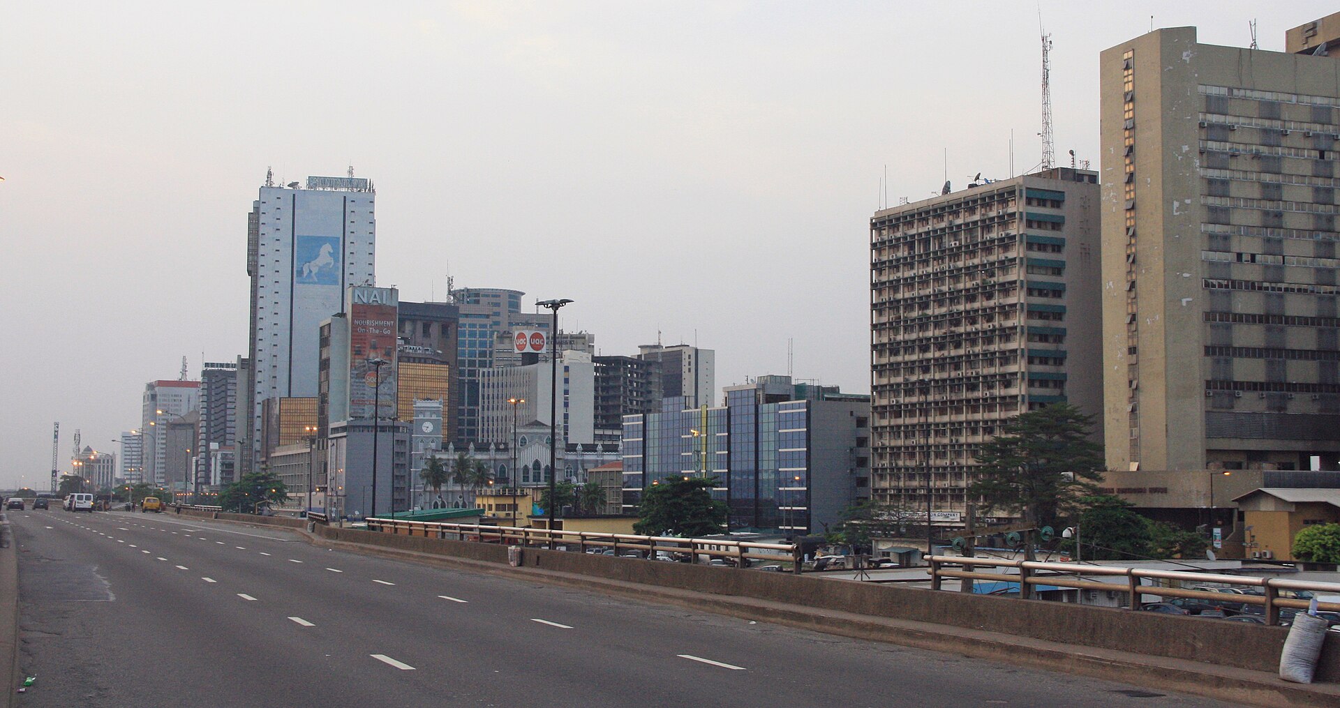 Lagos landmark and city view